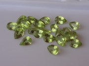 Calibrated 6x4 mm Peridot - Olivine Wholesale - Pear, Drop, Apple Green