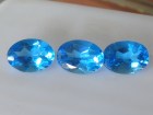 Calibrated Pair or Set of Swiss Blue Topaz. 