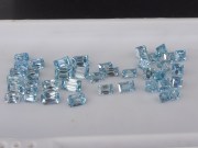 Blue Zircon Wholesale, calibrated with various cuts Rectangle, Baguette, Square, Assher and more