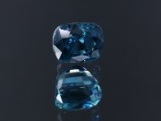 Excellent B grade color Cambolite cushion cut blue zircon, professional supplier for quality jewelry