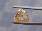 Nice colour zoning in this Trillion cut Citrine (Yellow Quartz)