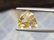 Nice colour zoning in this Trillion cut Citrine (Yellow Quartz)