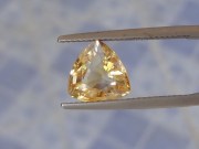 Nice colour zoning in this Trillion cut Citrine (Yellow Quartz)