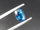 Deep Saturated Blue Zircon Oval Gemstone For Sale