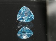 10.35ct Blue Zircon, Very Clean and Shiny, Trillion Cut