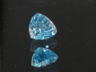 10.35ct Blue Zircon, Very Clean and Shiny, Trillion Cut