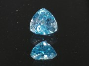 10.35ct Blue Zircon, Very Clean and Shiny, Trillion Cut