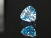 10.35ct Blue Zircon, Very Clean and Shiny, Trillion Cut