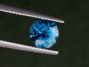 Grade A deep blue Cambodian natural Zircon, very dense and intense blue color gemstone