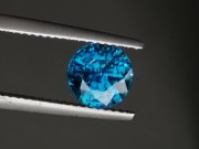 Grade A deep blue Cambodian natural Zircon, very dense and intense blue color gemstone