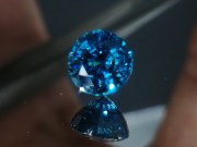 Grade A deep blue Cambodian natural Zircon, very dense and intense blue color gemstone