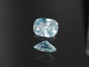 Buy this top quality cut Diamond style 1 step cushion sky blue Zircon gemstone 8x6mm calibrated. 