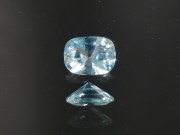 Buy this top quality cut Diamond style 1 step cushion sky blue Zircon gemstone 8x6mm calibrated. 