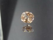 3ct+ Unheated Orange-Yellow-Golden-Salmon Cushion Shiny Natural Zircon from Pailin Cambodia. 