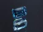 Cambolite Gem: 6ct+ Trimmed Baguette (Octagon / Step Cut) Deep A Grade Blue Zircon from Cambodia