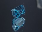 Cambolite Gem: 6ct+ Trimmed Baguette (Octagon / Step Cut) Deep A Grade Blue Zircon from Cambodia