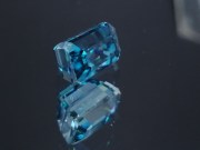 Cambolite Gem: 6ct+ Trimmed Baguette (Octagon / Step Cut) Deep A Grade Blue Zircon from Cambodia
