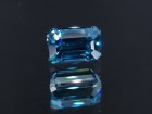Cambolite Gem: 6ct+ Trimmed Baguette (Octagon / Step Cut) Deep A Grade Blue Zircon from Cambodia