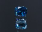 Top AAA grade color cushion cut blue Zircon with high hue saturated blue best color