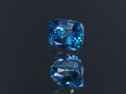 Top AAA grade color cushion cut blue Zircon with high hue saturated blue best color
