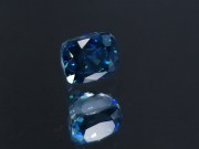 Top AAA grade color cushion cut blue Zircon with high hue saturated blue best color