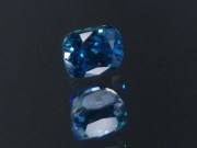 Top AAA grade color cushion cut blue Zircon with high hue saturated blue best color