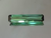 Fantastic crystal shaped elongated trapezoid green Tourmaline for sale