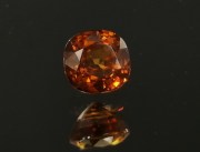 Cushion cut Hyacinth (Jacinth) Zircon (orange zircon) unheated