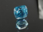 Top B grade color cushion cut blue zircon, exquisite supplier for professional jewelry