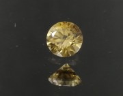 Precision 6mm brilliant cut lemon yellow zircon, perfectly cut from professional lapidary. 