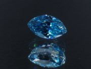 Marquise precision cut Grade B 7 carats Cambolite blue Zircon, very clean and shiny, buy the best flawless blue Zircon supplier of loose gemstones for professional jewellers. 