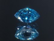 Marquise precision cut Grade B 7 carats Cambolite blue Zircon, very clean and shiny, buy the best flawless blue Zircon supplier of loose gemstones for professional jewellers. 