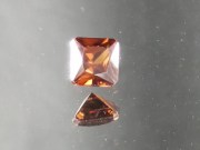 Beautiful 2.2ct deep orange natural untreated Zircon princess cut from Ratanakiri, Cambodia. 