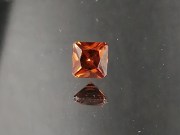 Beautiful 2.2ct deep orange natural untreated Zircon princess cut from Ratanakiri, Cambodia. 