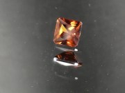 Beautiful 2.2ct deep orange natural untreated Zircon princess cut from Ratanakiri, Cambodia. 