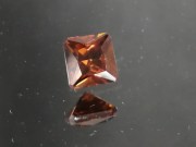 Beautiful 2.2ct deep orange natural untreated Zircon princess cut from Ratanakiri, Cambodia. 