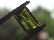 Olive green Tourmaline for sale faceted in rectangle. 