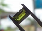 Olive green Tourmaline for sale faceted in rectangle. 