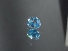 This is a grade A best color blue Zircon sold at a discounted price because of a tiny crack, calibration is 8mm by 6mm. 