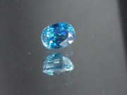 This is a grade A best color blue Zircon sold at a discounted price because of a tiny crack, calibration is 8mm by 6mm. 