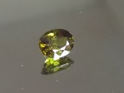 Olive green Tourmaline for sale faceted in oval. 