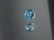 Swiss Blue Zircon, Very Clean and Shiny, Round Cut, 7mm