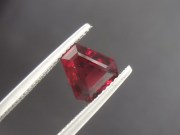 Rhodolite Garnet Trimmed Trapezoid / Trimmed asymmetrical Baguette Style Cut with Pink to Red Colors