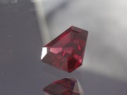 Rhodolite Garnet Trimmed Trapezoid / Trimmed asymmetrical Baguette Style Cut with Pink to Red Colors