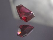 Rhodolite Garnet Trimmed Trapezoid / Trimmed asymmetrical Baguette Style Cut with Pink to Red Colors