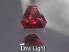 Rhodolite Garnet Trimmed Trapezoid / Trimmed asymmetrical Baguette Style Cut with Pink to Red Colors