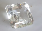 Large 44 Carats Square Cut White Topaz from Sri Lanka