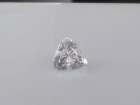 Perfect Trillion Diamond style cut white Zircon from Cambodia 
