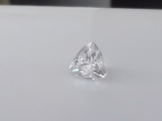 Perfect Trillion Diamond style cut white Zircon from Cambodia 