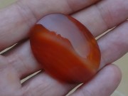 Beautiful 88 carats wide and flat Chalcedony cabochon from Cambodia. 